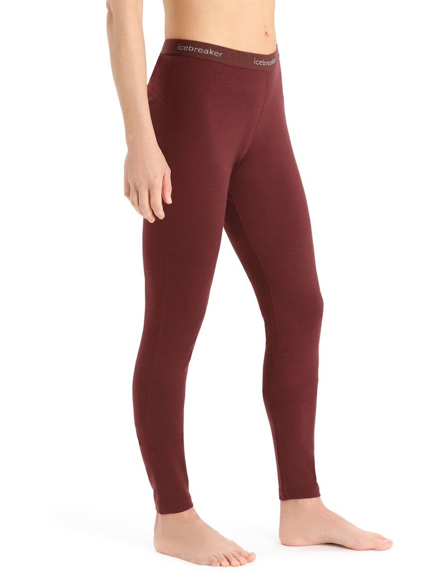 Une pièce Icebreaker Merino 200 Oasis Thermal Leggings Femme Rouge | FR 1769GSOL